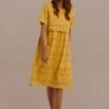 Short Sleeve Round Neck Natural Knee Length Mom Dress -LILA Clothing Shop 7e1a1534