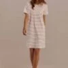 Short Sleeve Round Neck Nature Stripe Dress 2 Short Sleeve Round Neck Nature Stripe Dress -LILA Clothing Shop 7e1a2210