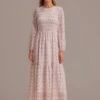 Floral Long Sleeve Round Neck Smocked Tiered Maxi Dress -LILA Clothing Shop brld3042002 1